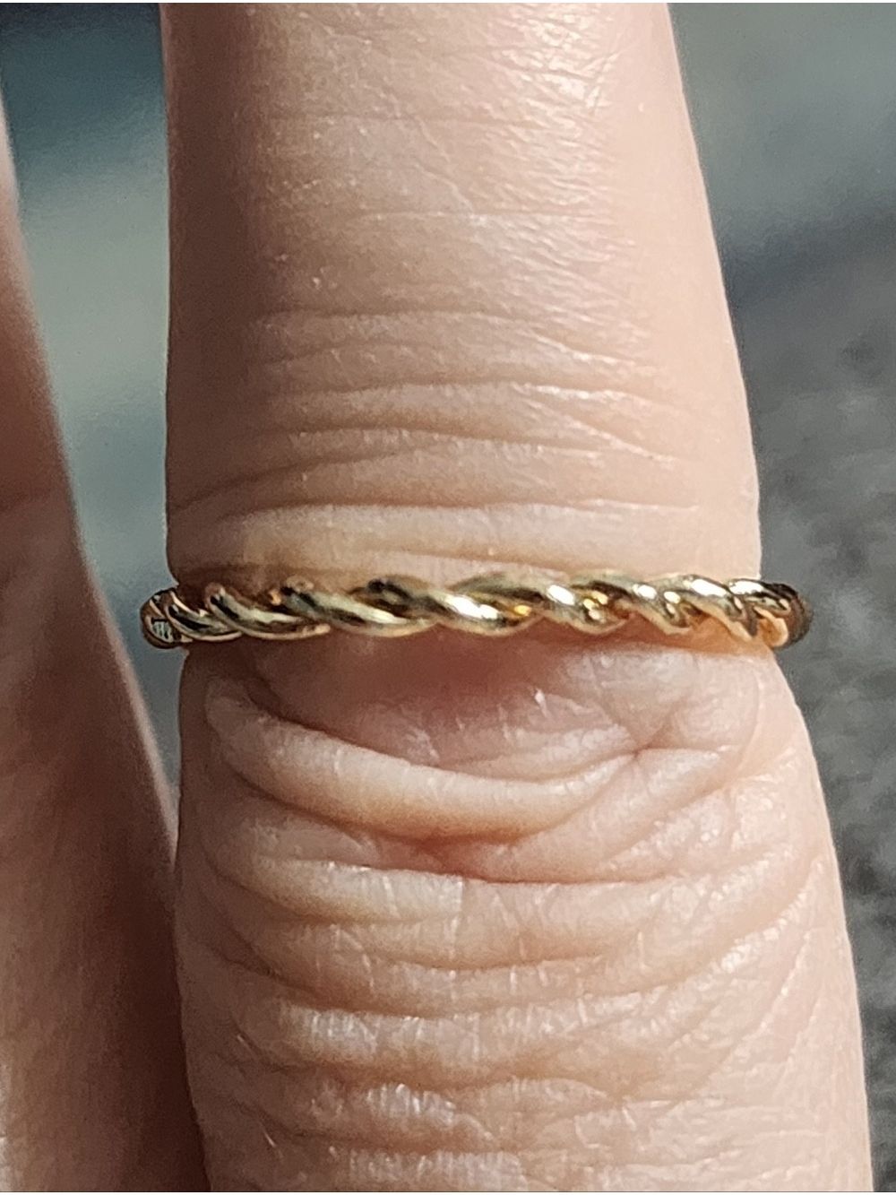 Goldtone Twisted Band Ring